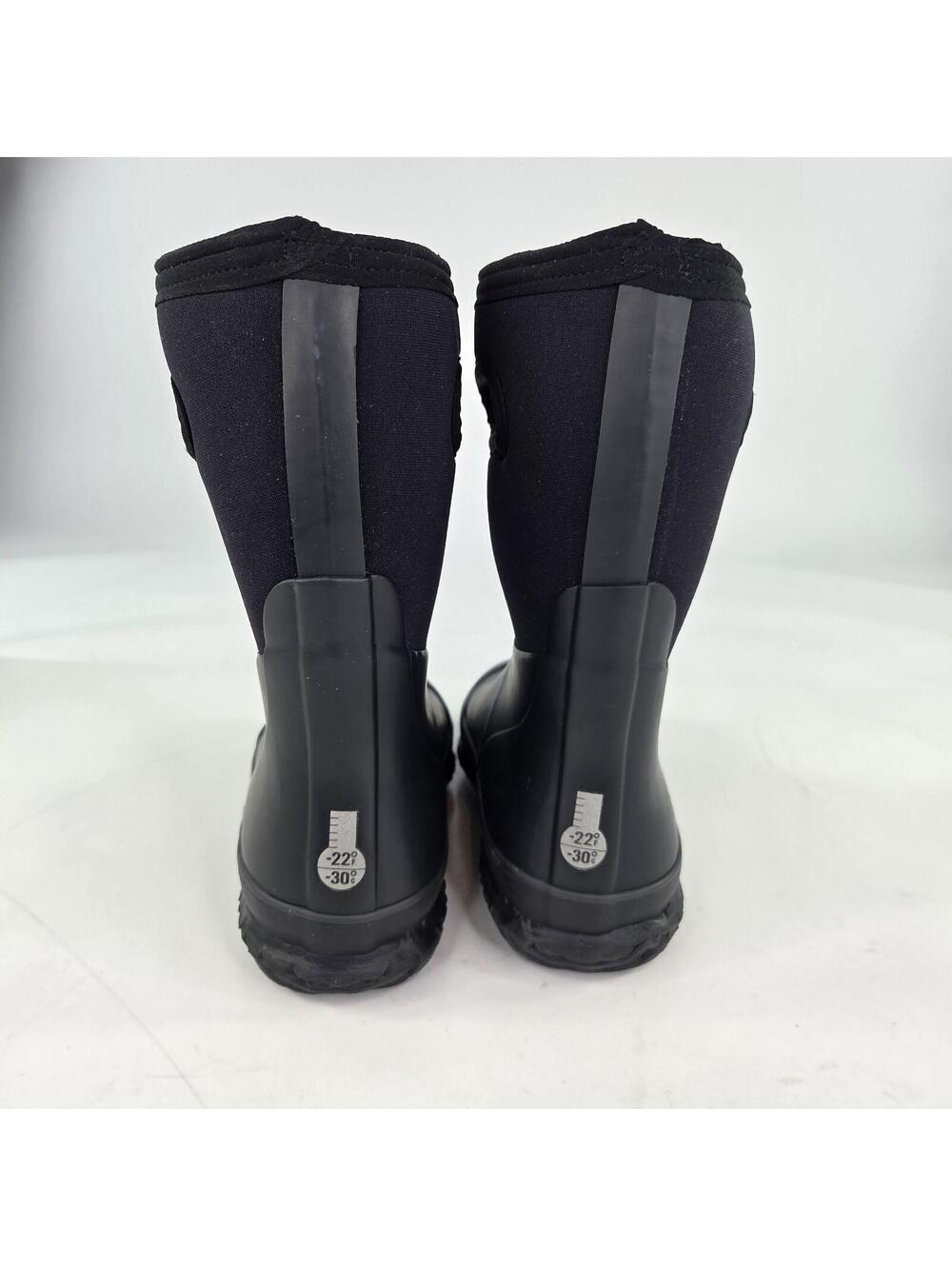 Bogs Grasp Kids Waterproof Boot US 2 Youth Insulated Black Rain Boots - Picture 5 of 10